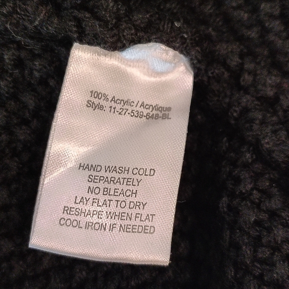 STETSON BLANKET WRAP SHAW WOMENS OS STRIPED SWEATER BRACK GRAY WESTERN PRAIRIE - Picture 5 of 6